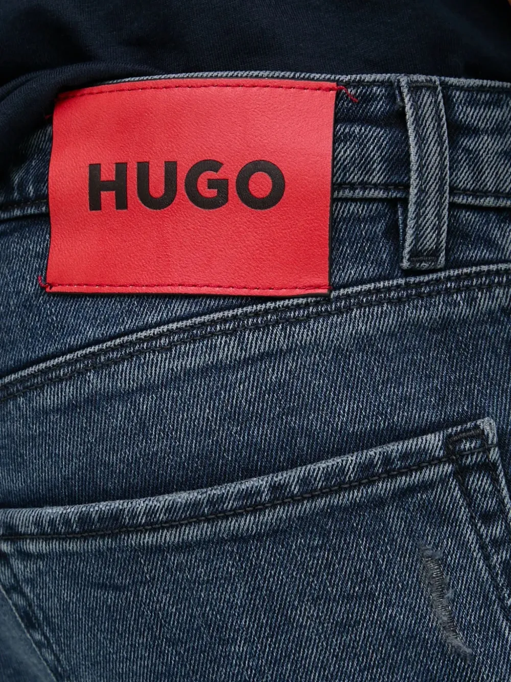 Hugo Boss Distressed Five-pockets Jeans In Blue