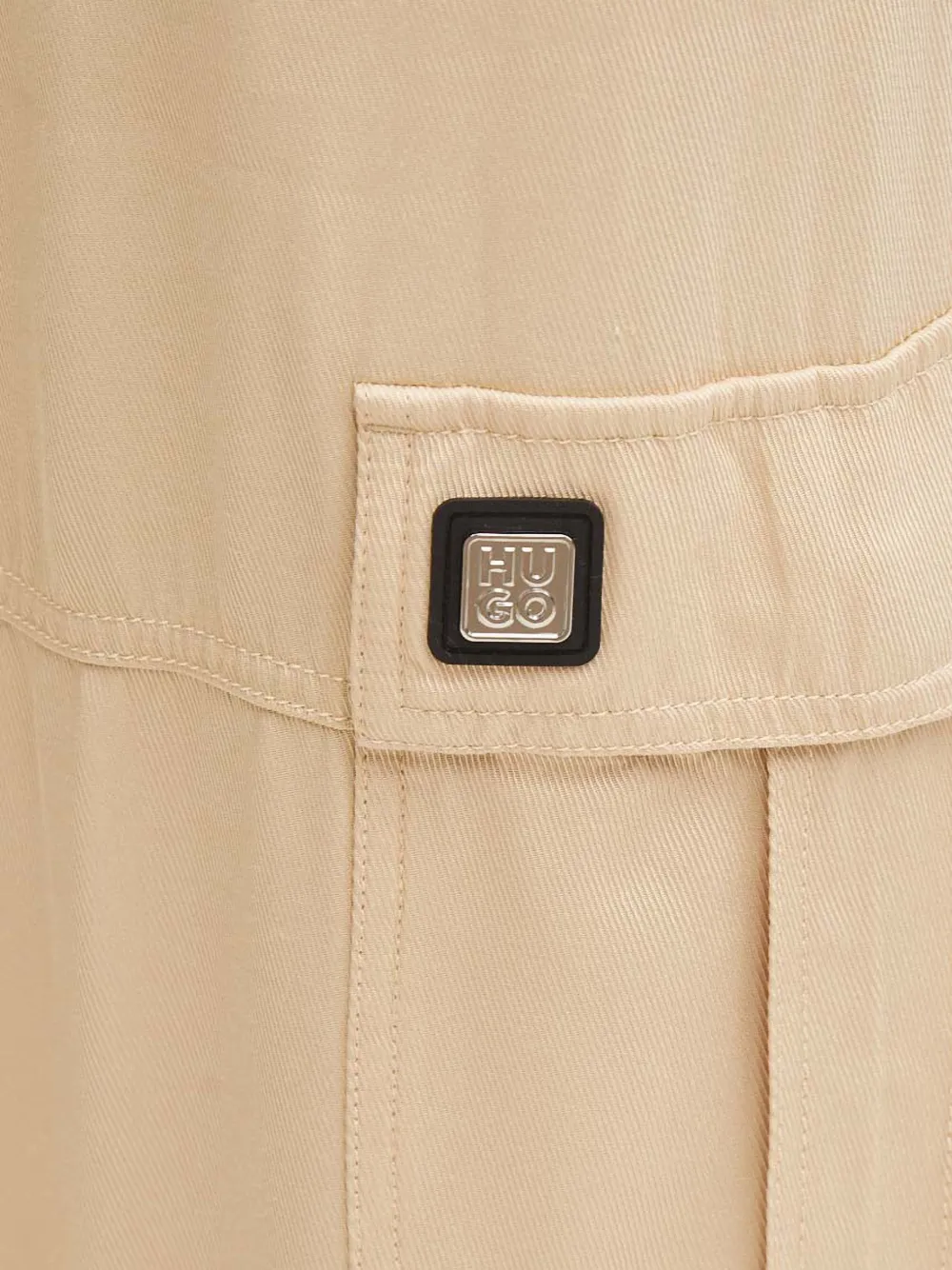 Hugo Boss Logo-appliqué Cargo Pants In Brown