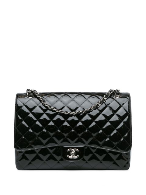 HOT SALE CHANEL 2009-2010 Maxi Classic Patent Double Flap shoulder bag Women