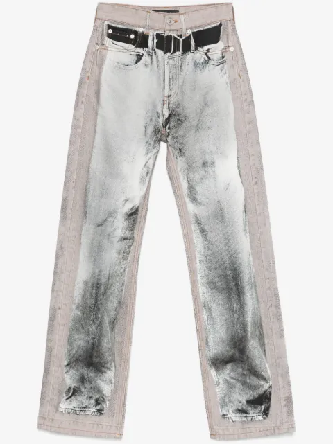 Y/Project jeans con estampado trompe l'oeil