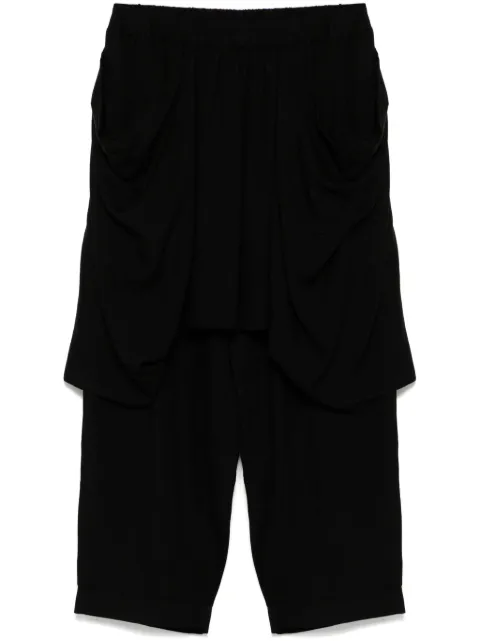 Yohji Yamamoto pantalones tapered con detalle a capas