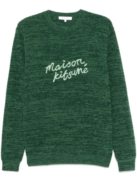 Maison Kitsune logo-embroidered sweater Men