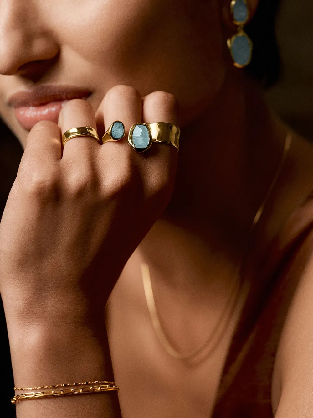 Monica Vinader Odyssey Open Ring In Gold