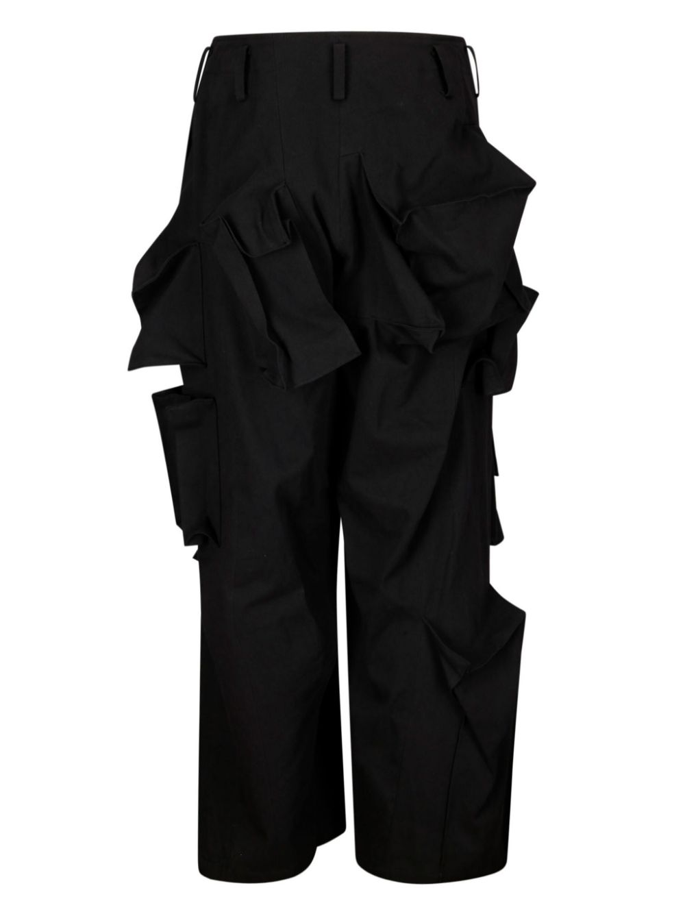 Yohji Yamamoto box-detail trousers - Zwart