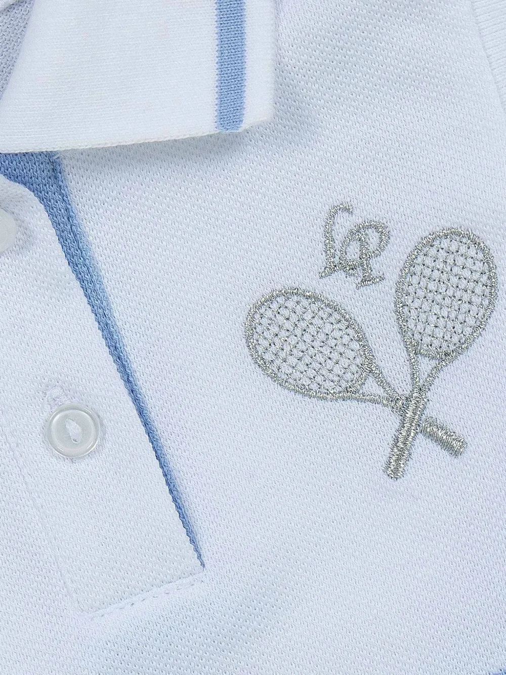 Lapin House Jurk met geborduurd logo Blauw
