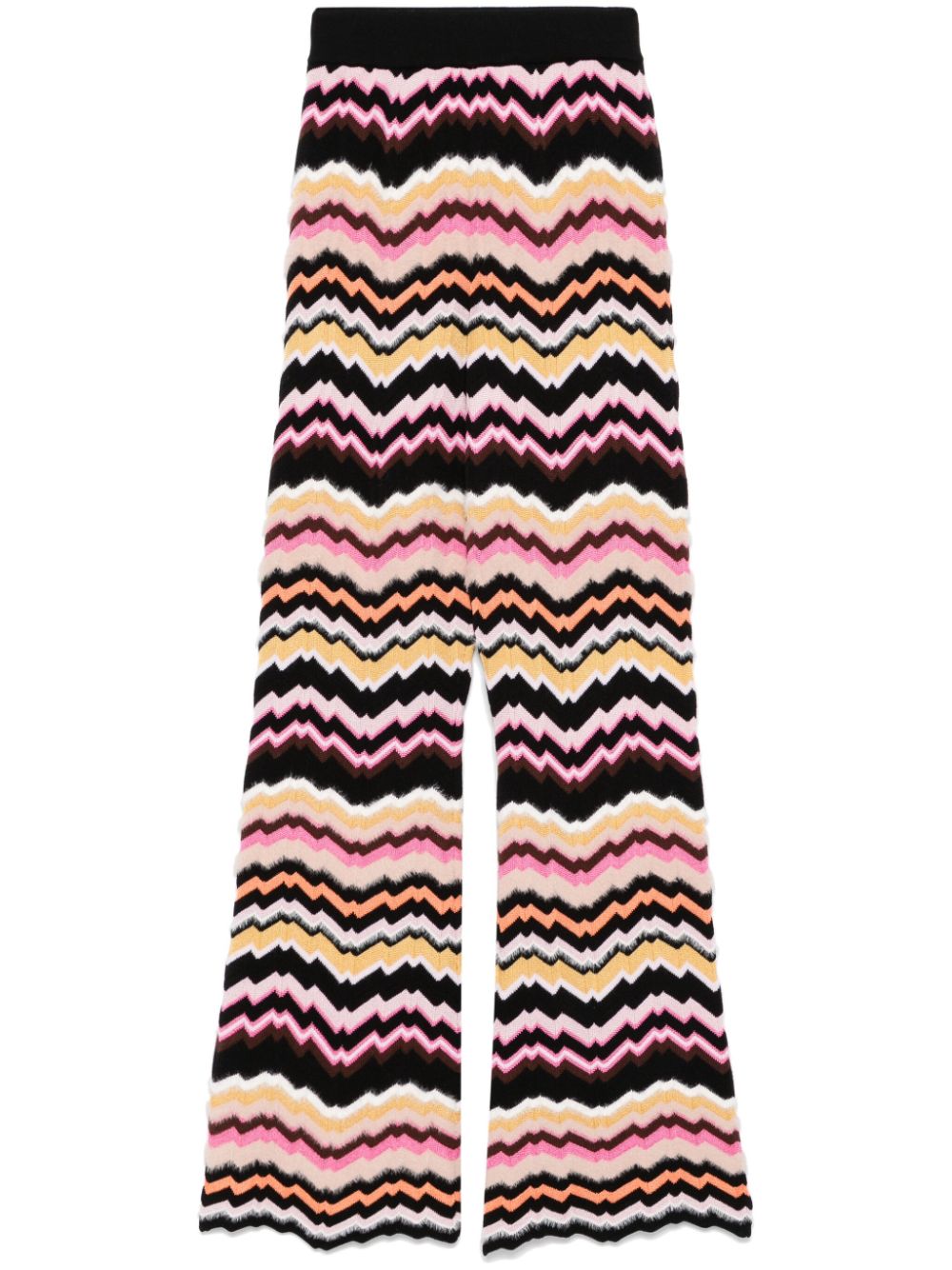 Greek zig zag-motif trousers