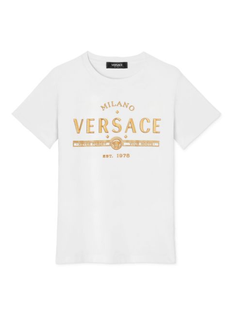 Versace Kids glitter-logo T-shirt