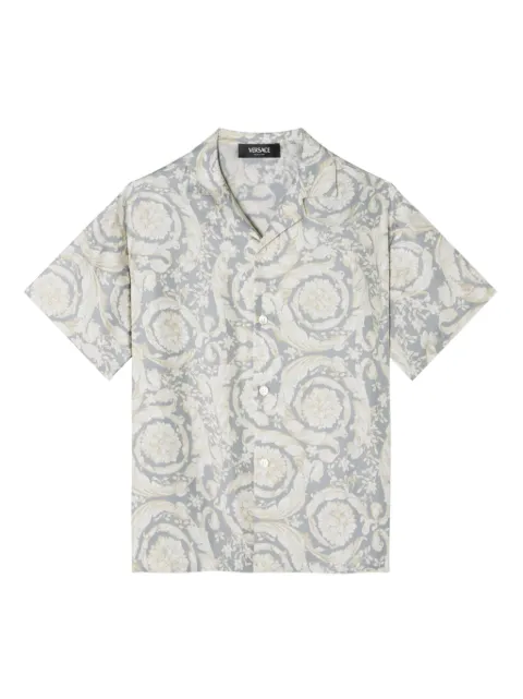 Versace Kids Camicia in seta con stampa barocca