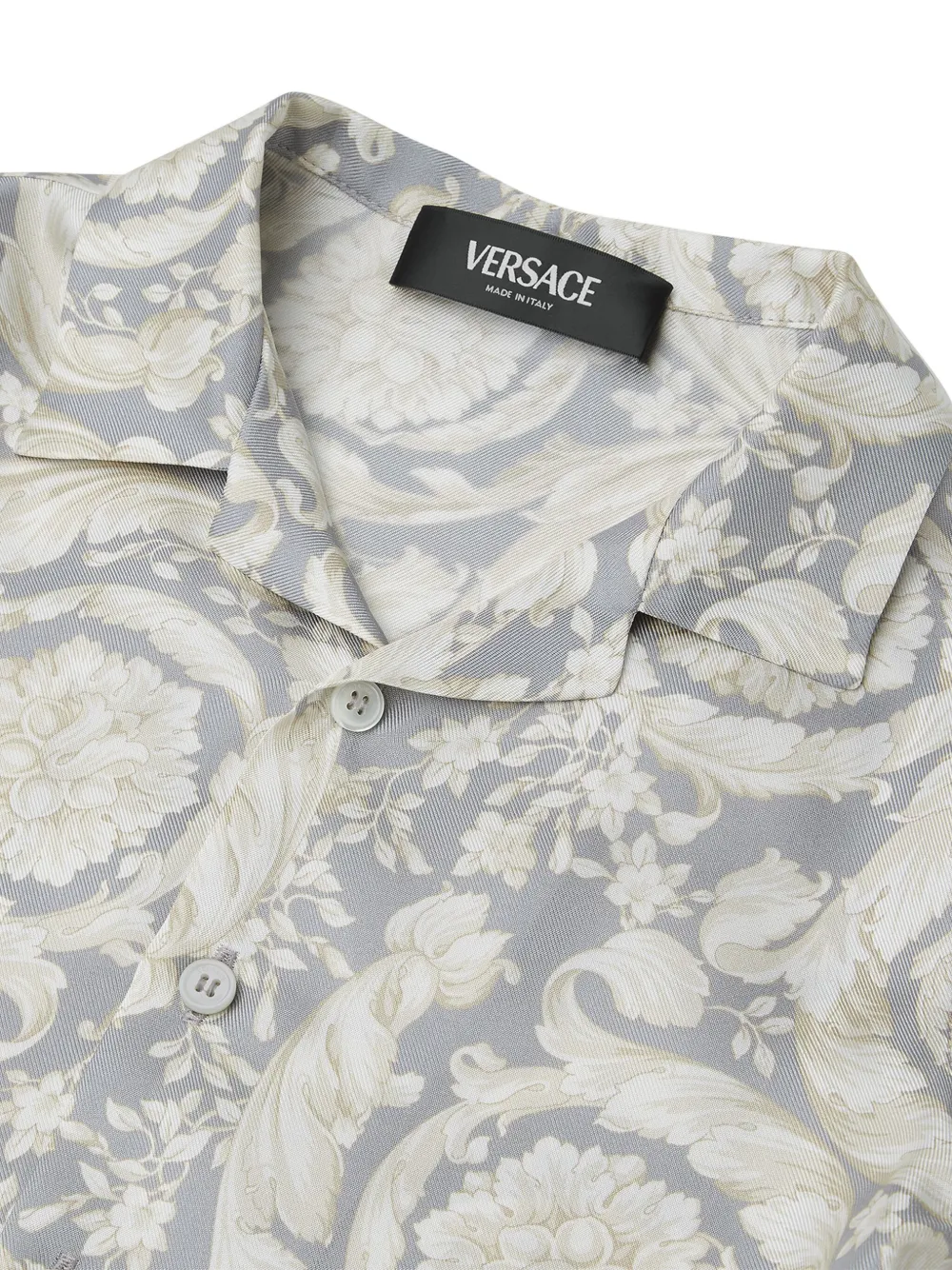 Versace Kids Shirt met barokprint Grijs