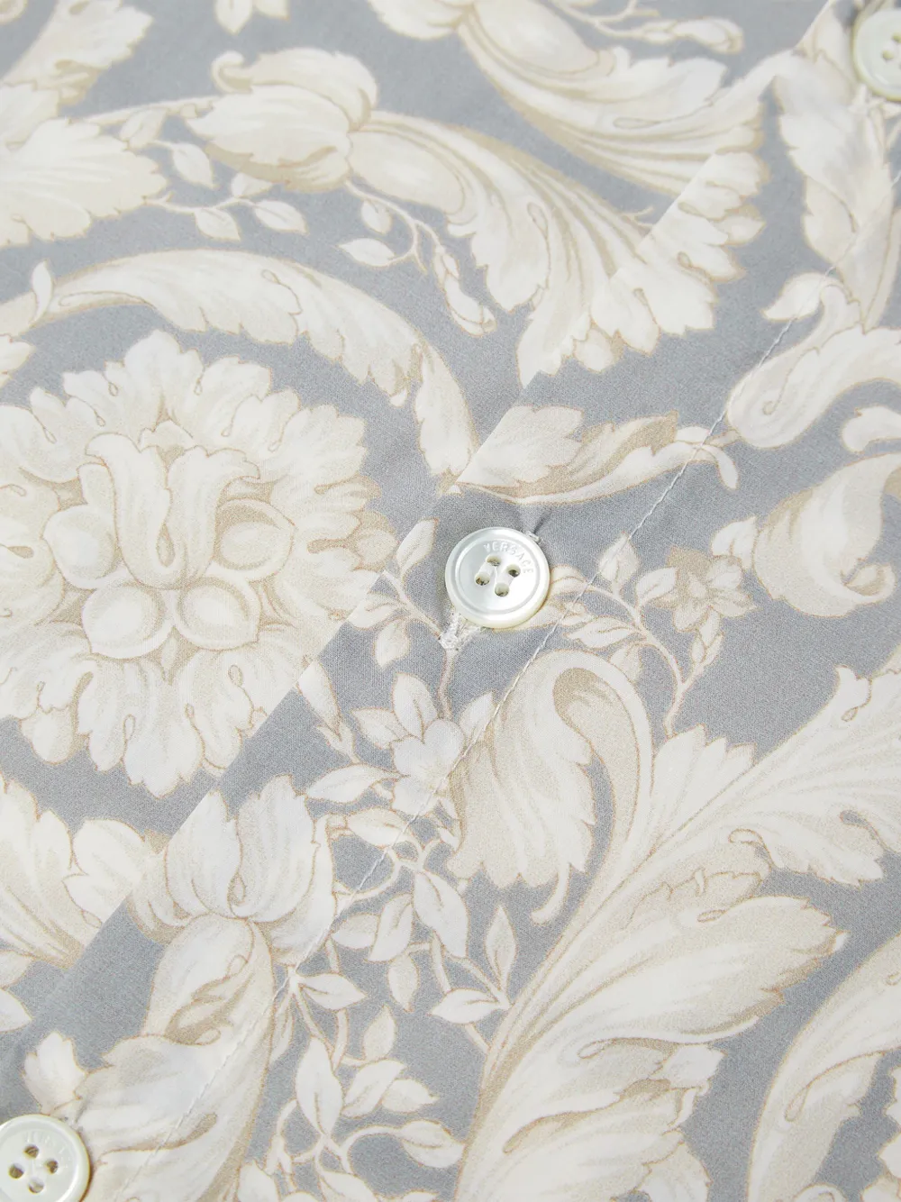 Versace Kids Shirt met barokprint Grijs