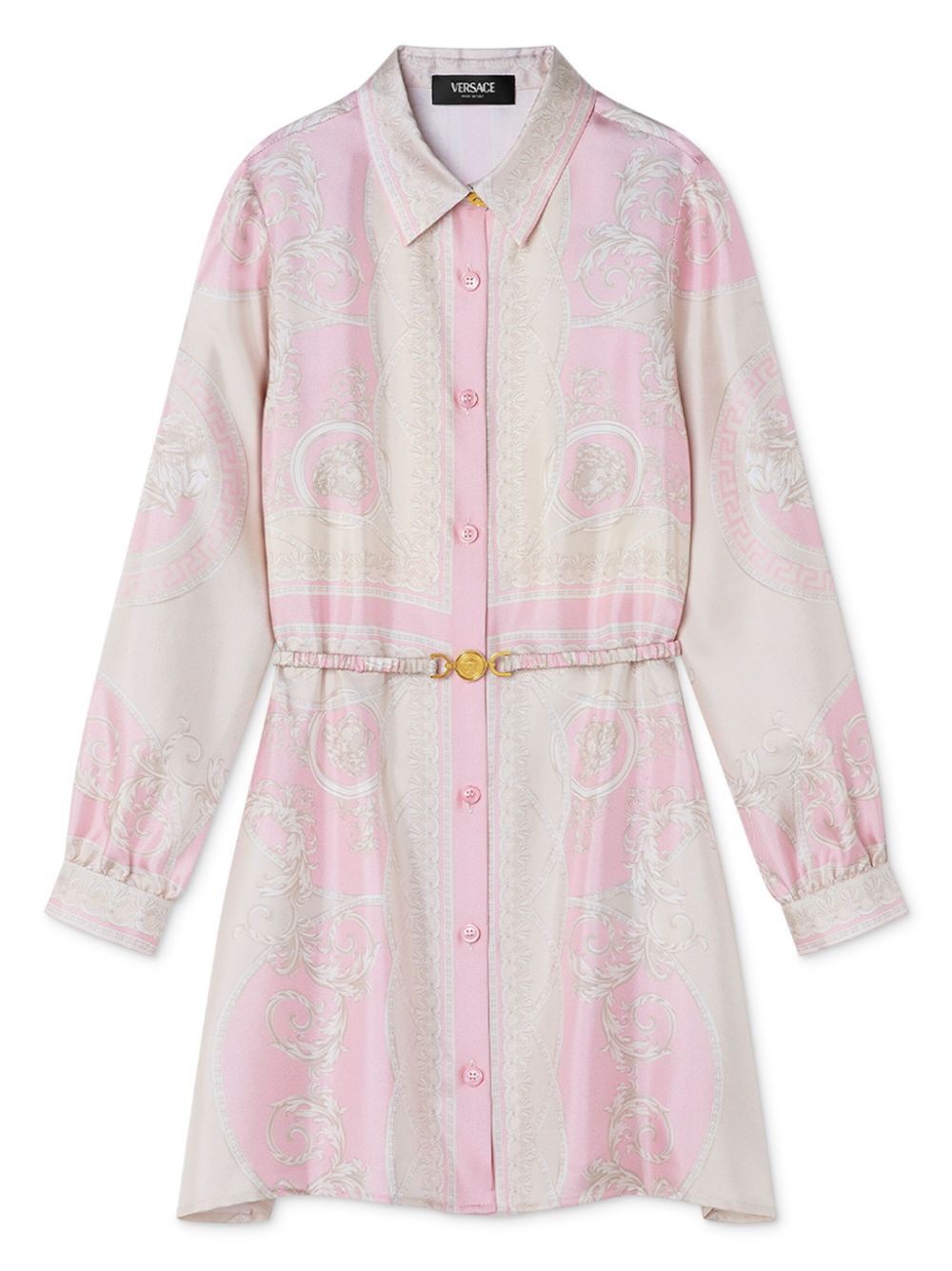 Versace Kids Barocco-print dress - Pink