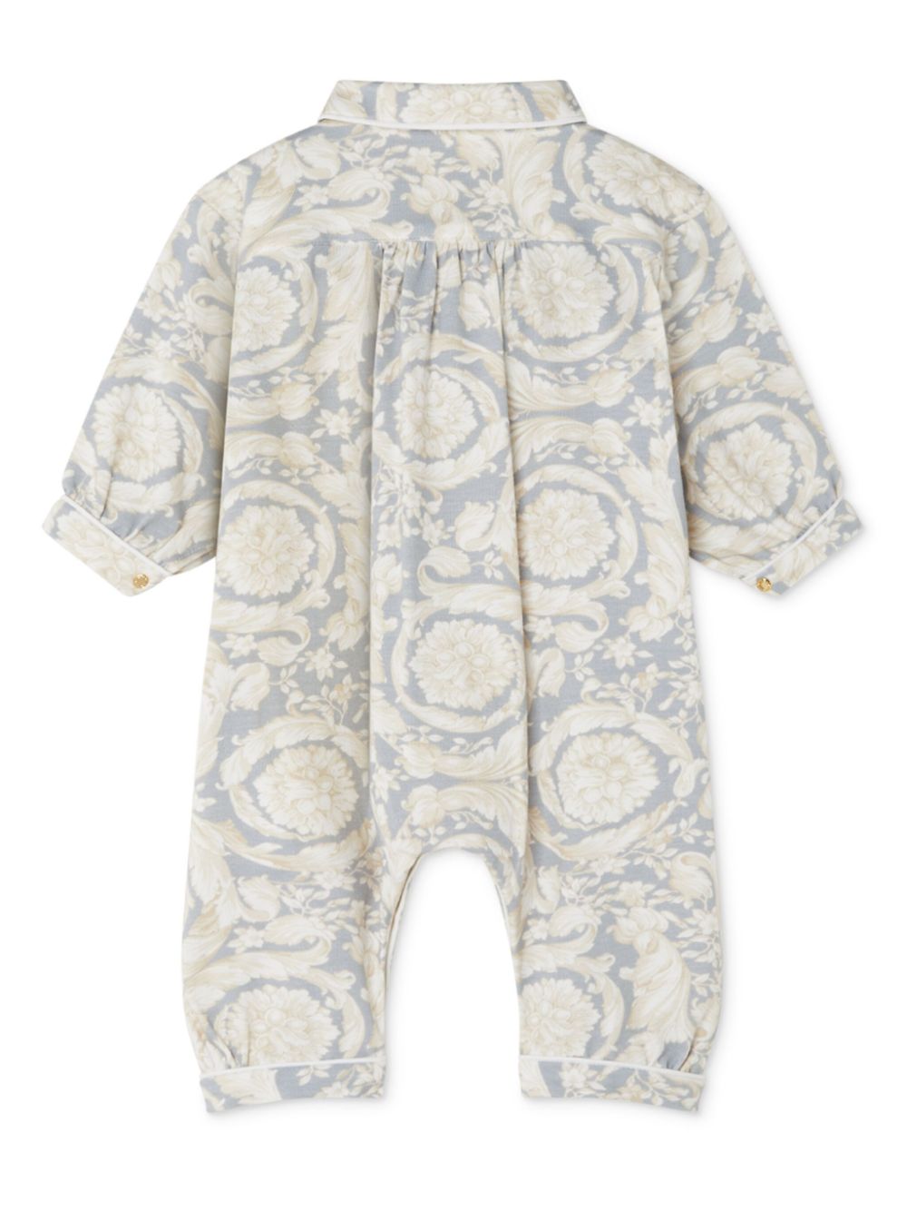 Versace Kids Barocco-print sleepsuit - Grijs