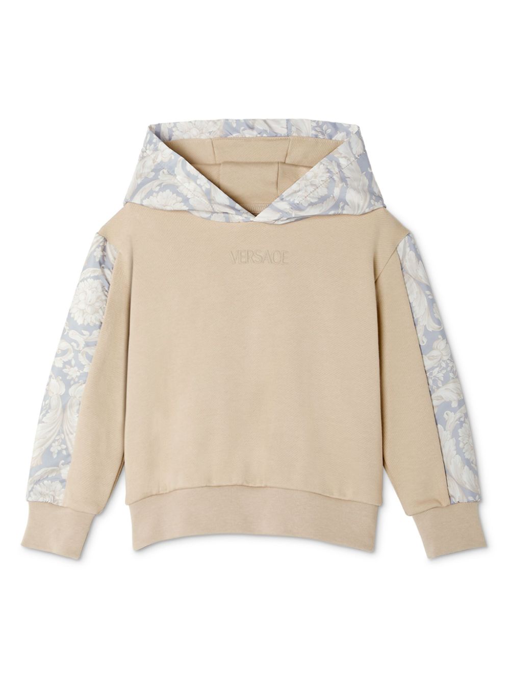 Versace Kids Barocco panelled hoodie - Neutrals