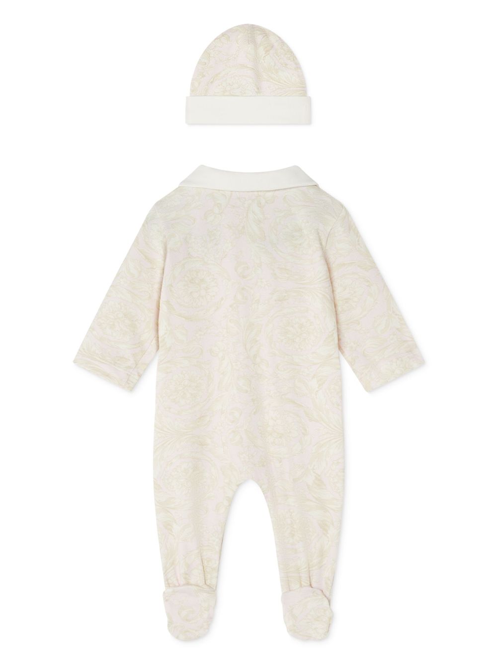 Versace Kids Barocco-print sleepsuit set - Neutrals