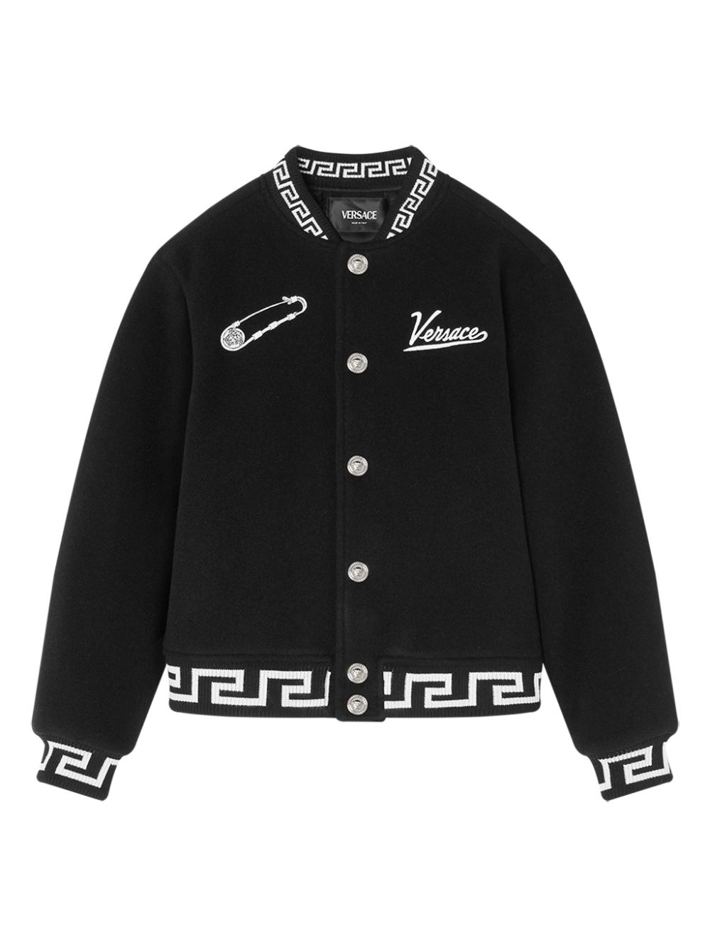 Versace Kids Greca bomber jacket - Black