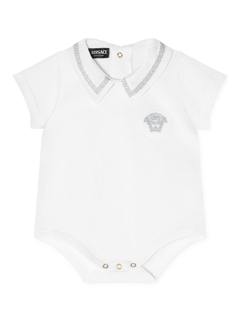 Versace Kids Medusa Head-appliqué cotton body - White