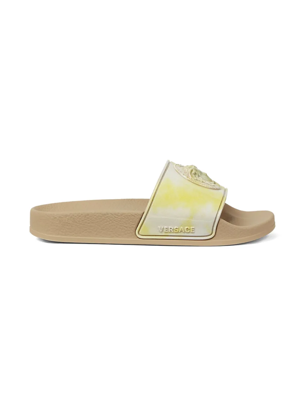 Versace Kids La Medusa tie-dye slides Neutrals