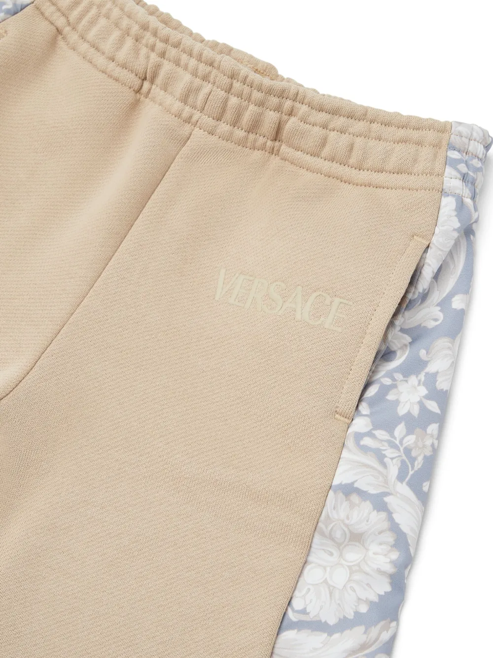 Versace Kids Barocco trainingsbroek met vlakken Beige