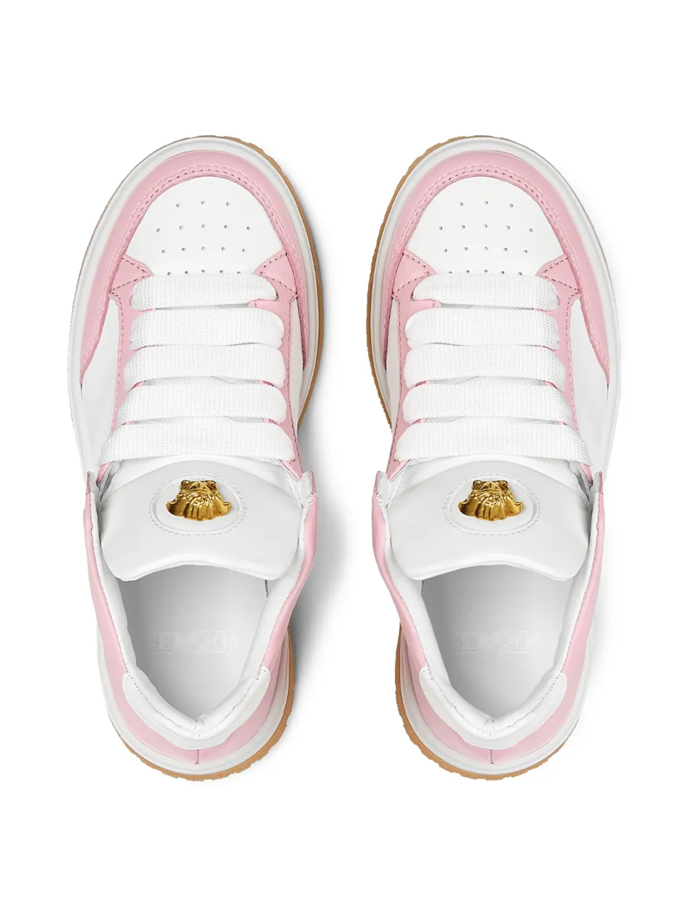 Versace Kids Sneakers met Medusa-plakkaat - Wit