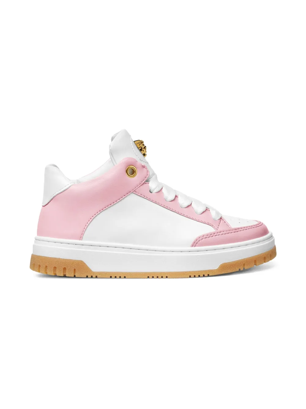 Versace Kids medusa plaque trainers White