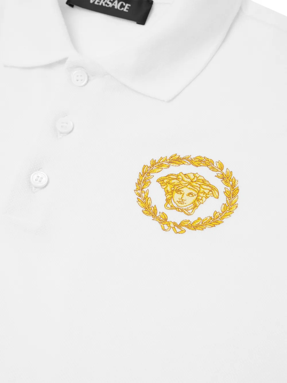 Versace Kids Poloshirt met korte mouwen Wit