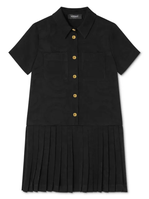 Versace Kids Barocco jacquard shirt dress 