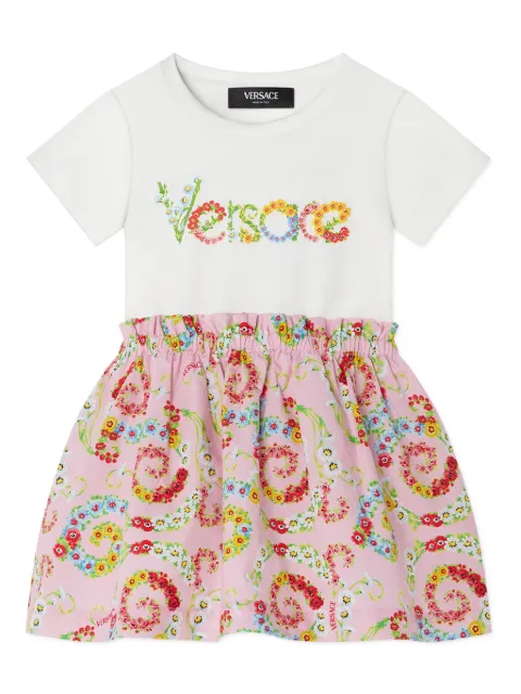 Versace Kids Floral Swirl T-shirt dress 