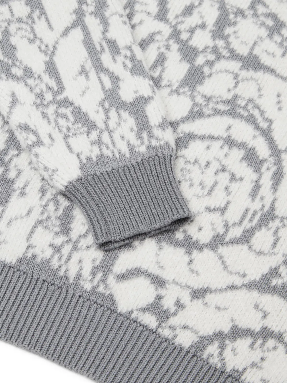 Versace Kids Trui met Barocco-jacquard Grijs