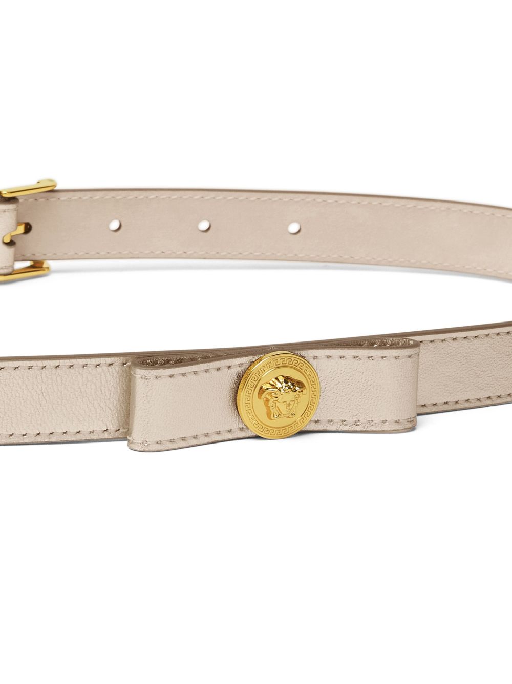 Versace Kids bow-detail leather belt - Gold