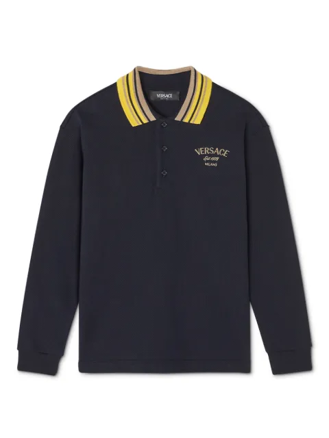 Versace Kids Camisa polo Milano Stamp
