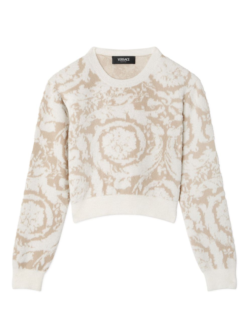 Versace Kids Barocco jacquard sweater - Neutrals