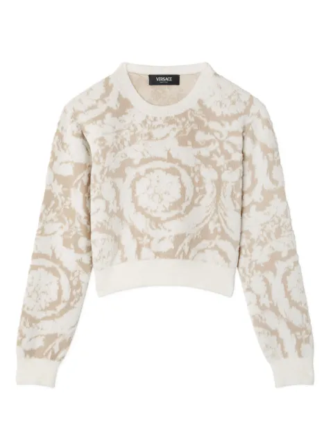 Versace Kids سويتر جاكار بنقش الباروك