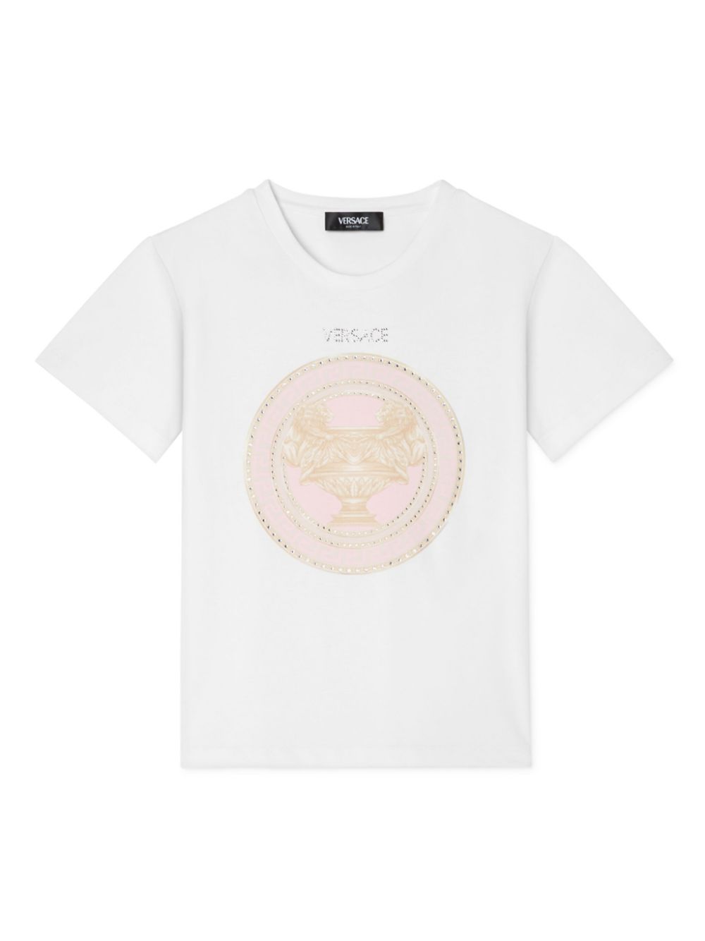 Versace Kids T-shirt verfraaid met logo Wit