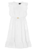 Versace Kids Milano Stamp midi dress - White