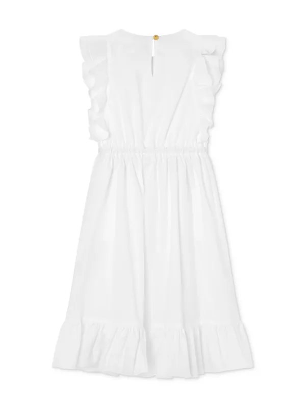 Versace Kids Milano Stamp Midi Dress | White | FARFETCH GE