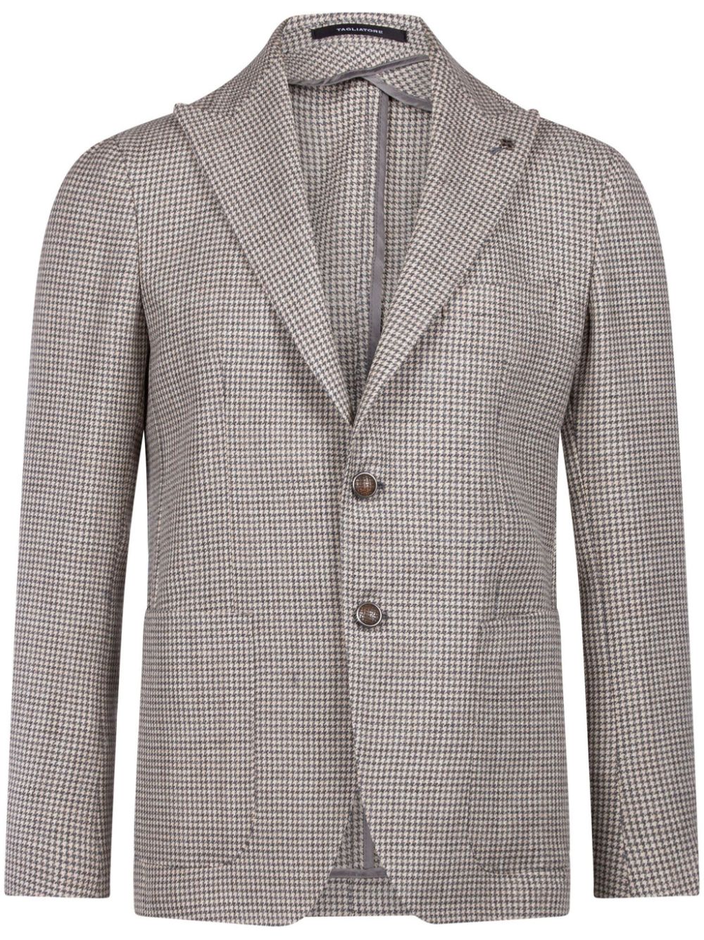 Tagliatore Blazer met pied-de-poule print Beige