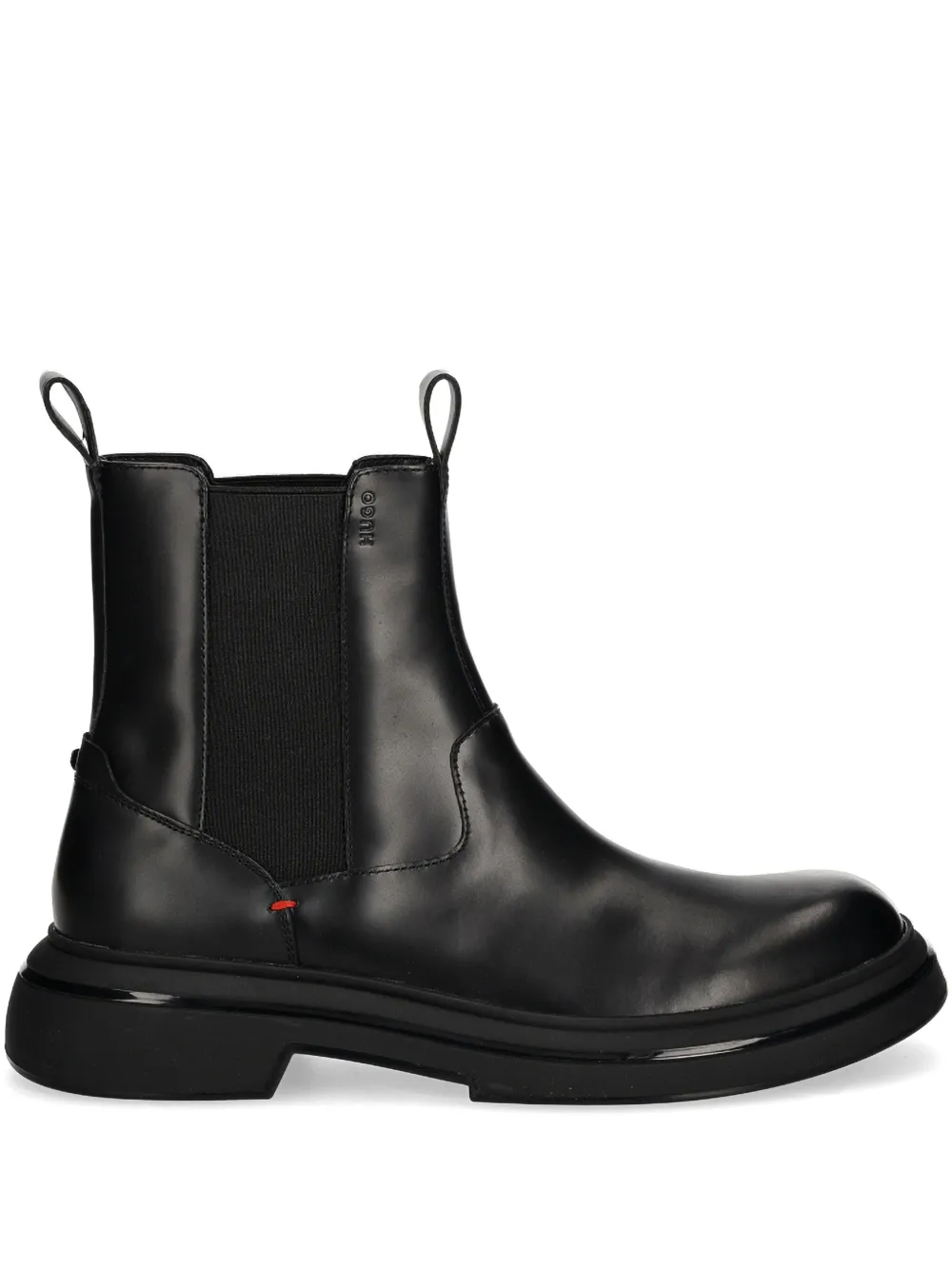 HUGO leather boots Black