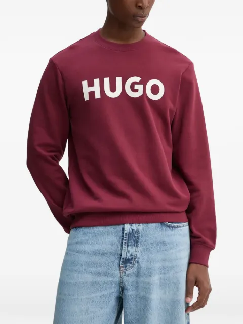 HUGO logo-print crew-neck sweater