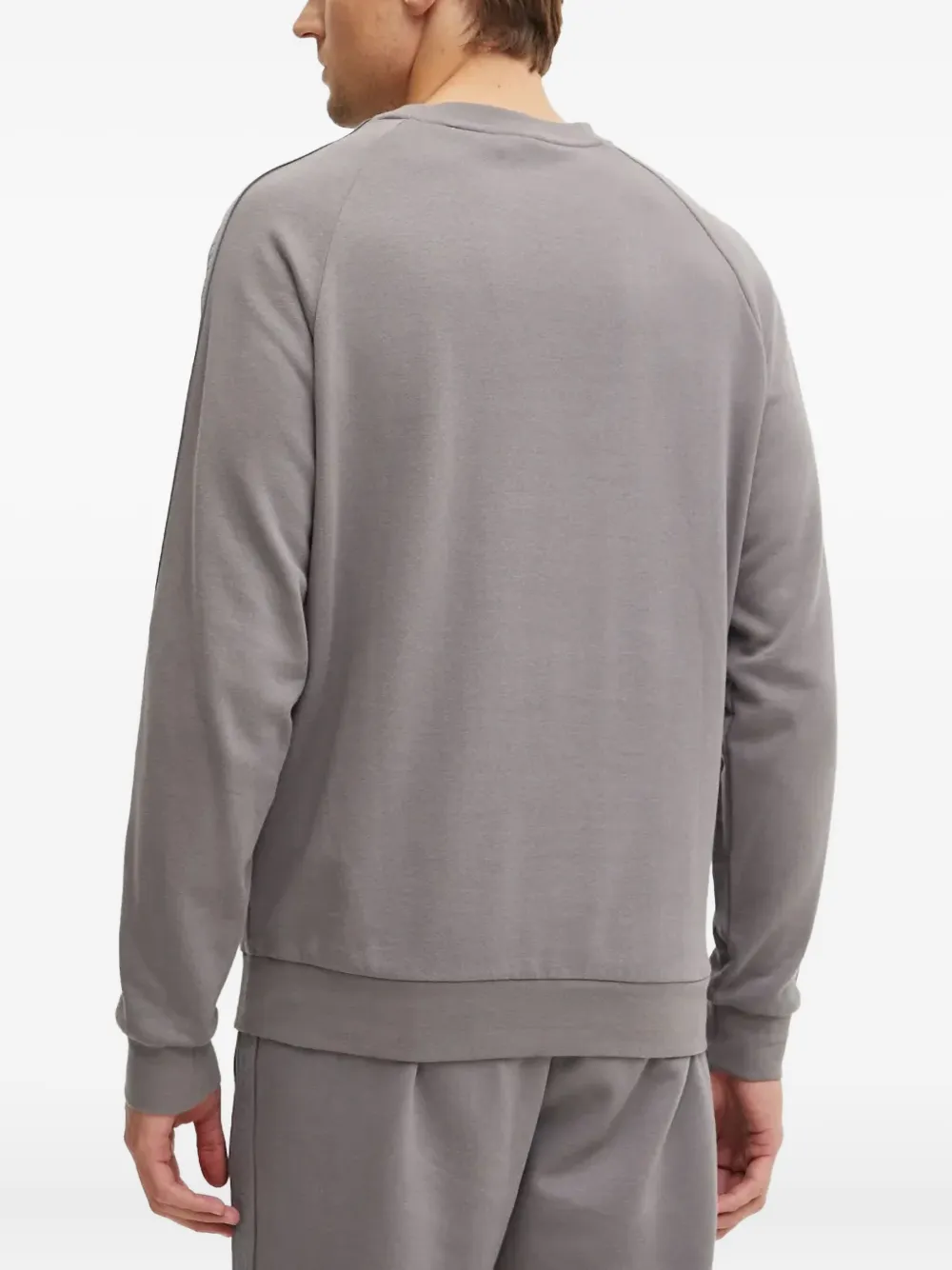 Hugo Boss Logo-tape Sweatshirt In Brown