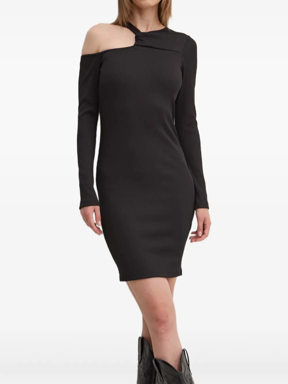 HUGO cut-out long-sleeve mini dress | Black | Image 1