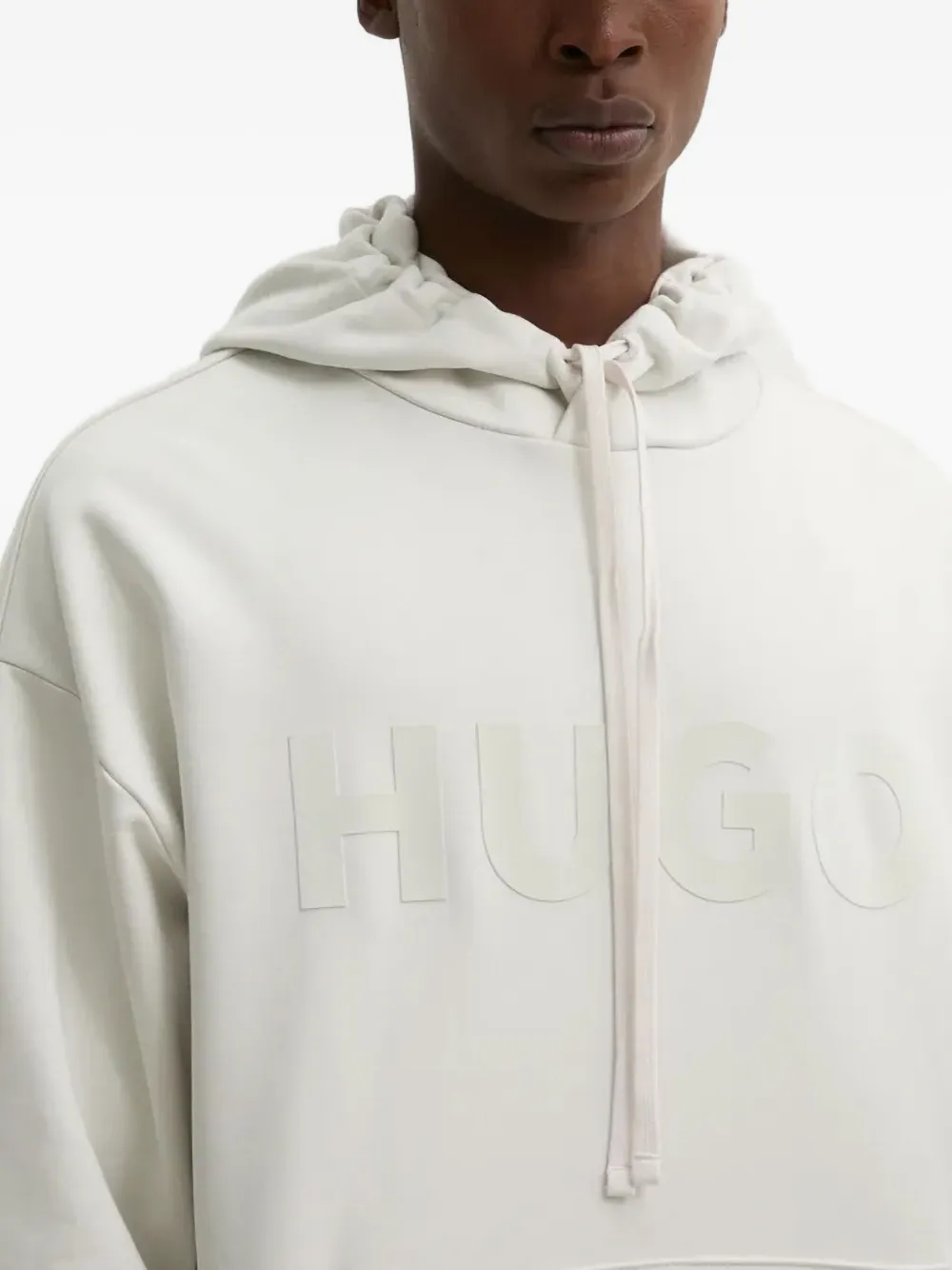 Hugo Boss Logo-embossed Hooded Hoodie In Animal Print