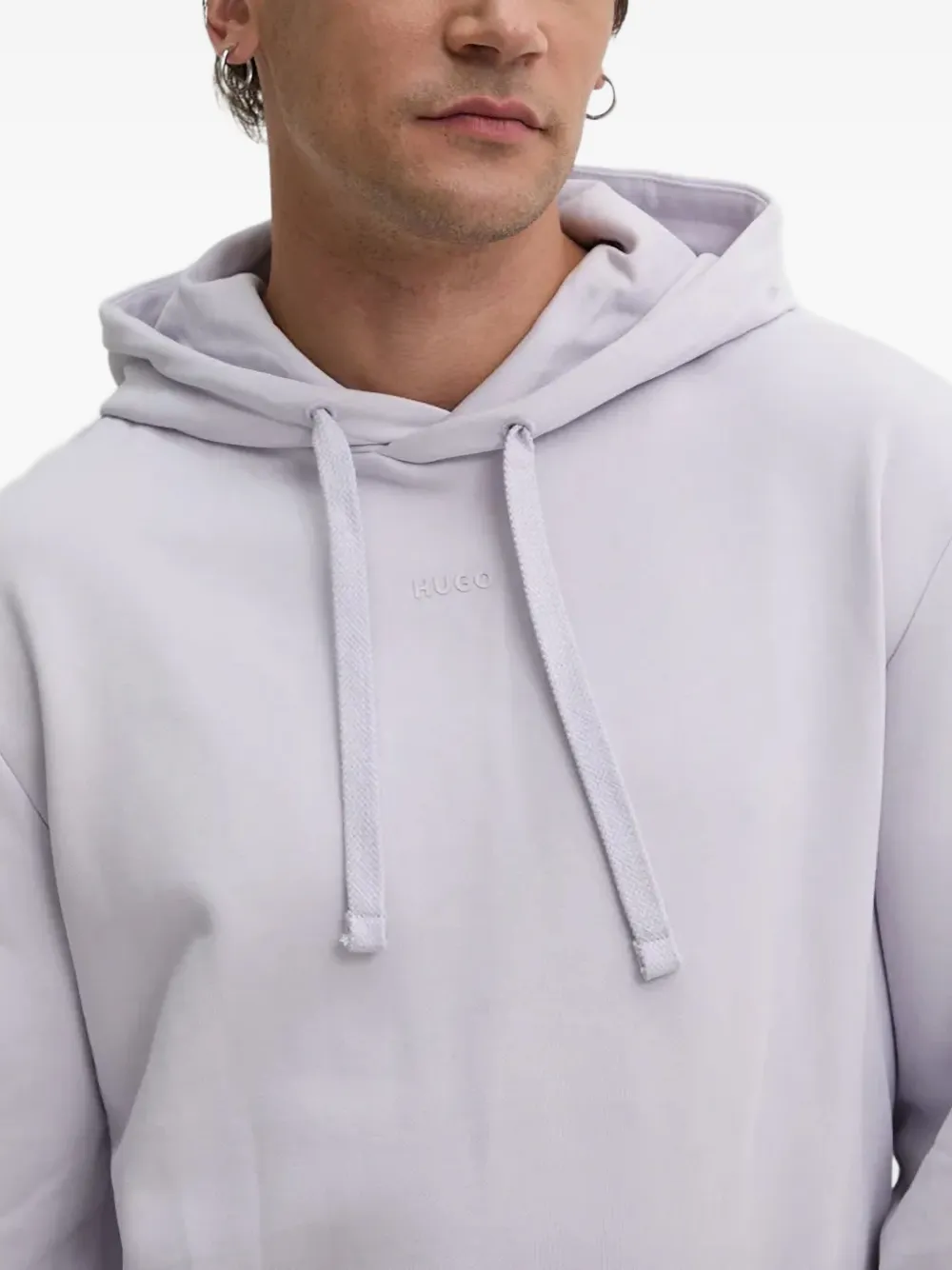 Hugo Boss Drawstring Hoodie In Purple