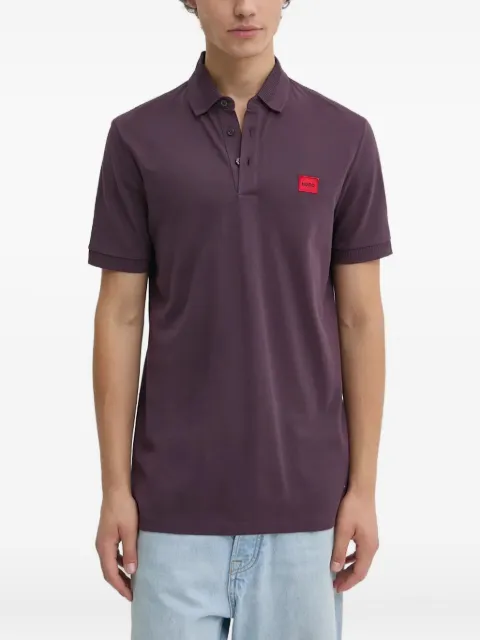 HUGO logo-patch polo shirt