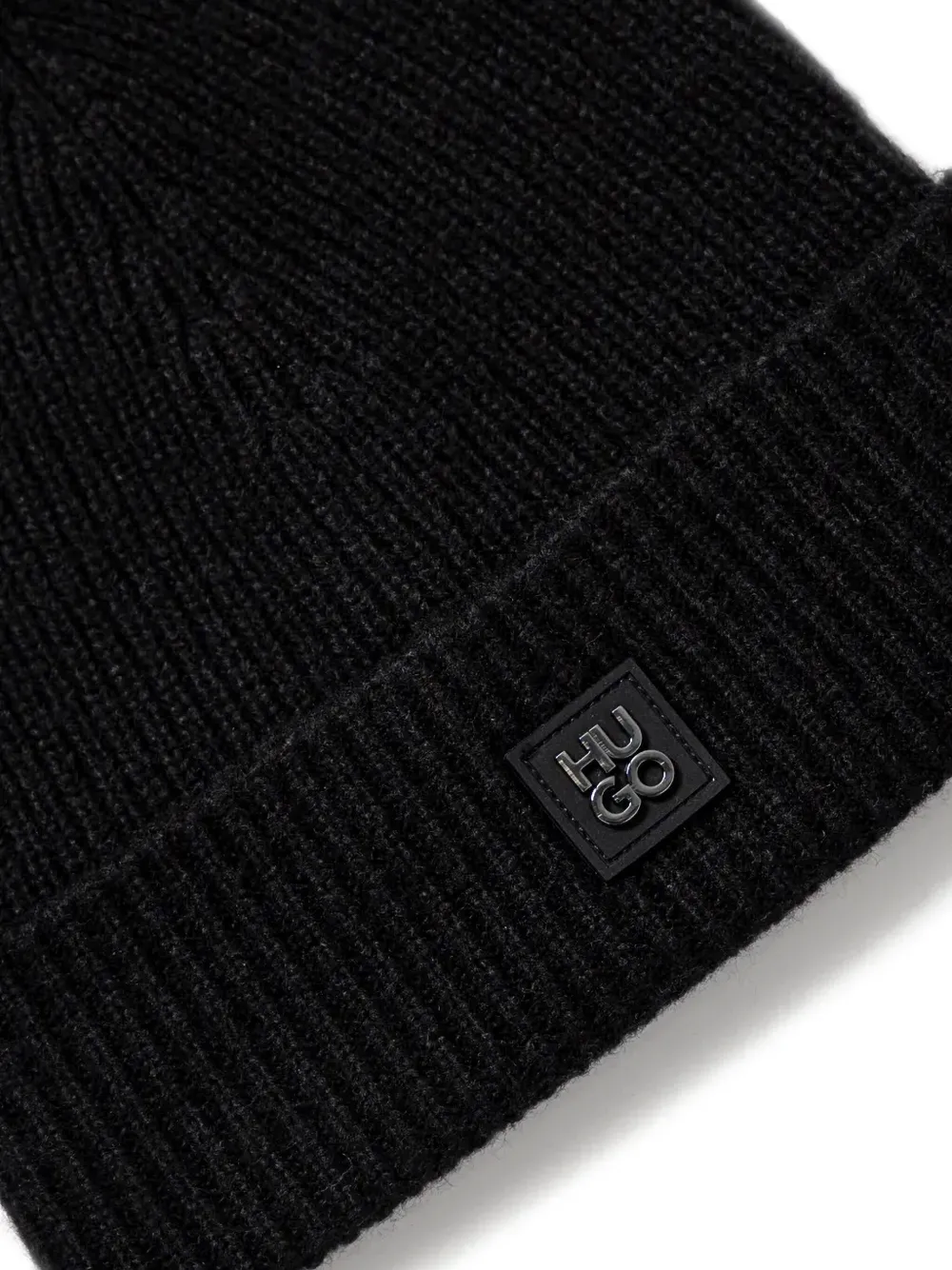 Hugo Boss Beanie-set Mit Applikation In Schwarz