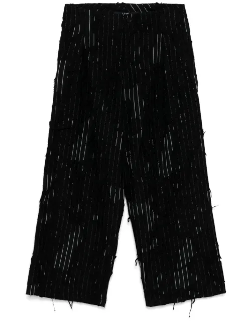 Yohji Yamamoto distressed straight trousers