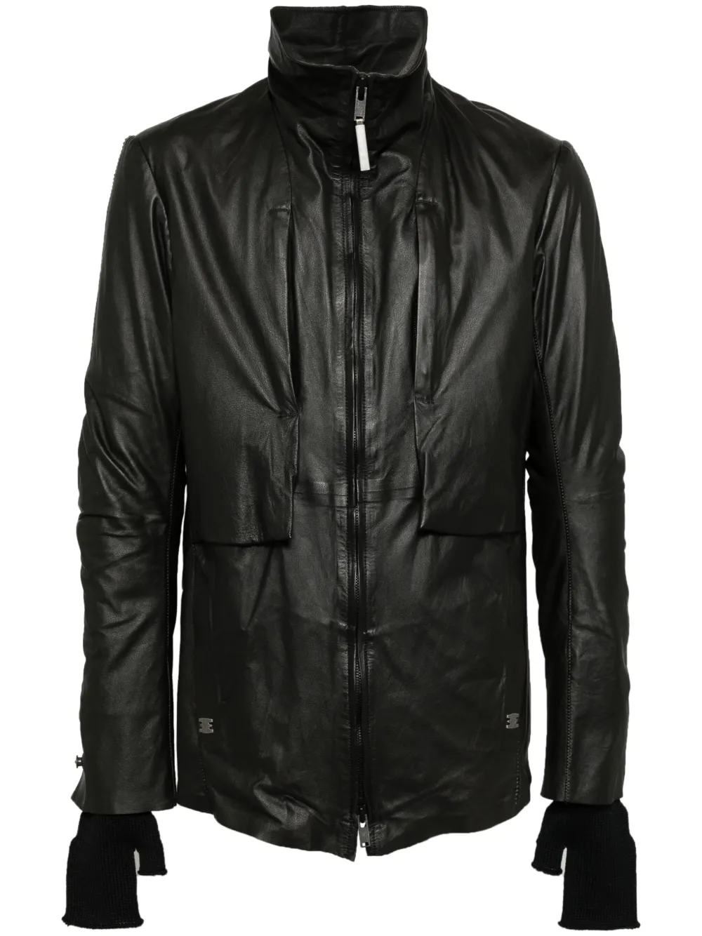 Isaac Sellam Experience Disruptif Leather Jacket In Black