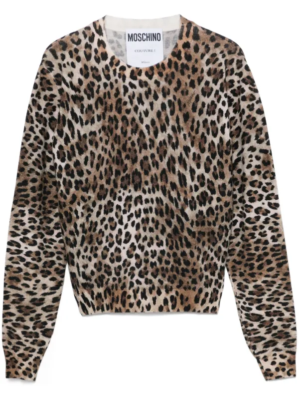 Moschino レオパード セーター | ブラウン | FARFETCH JP