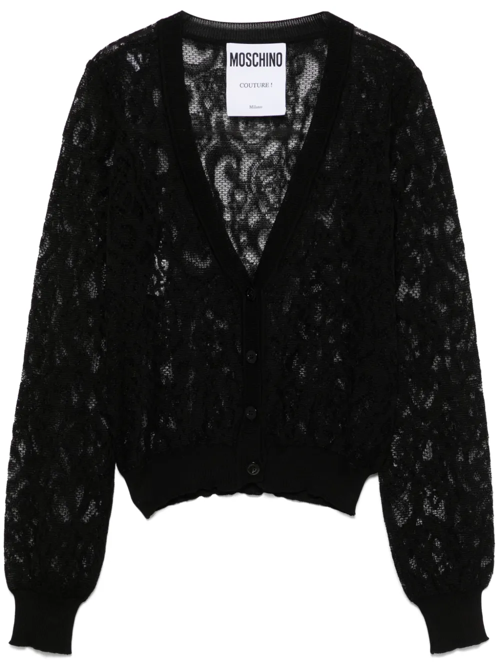 Moschino Vest met raschel gebreide Zwart