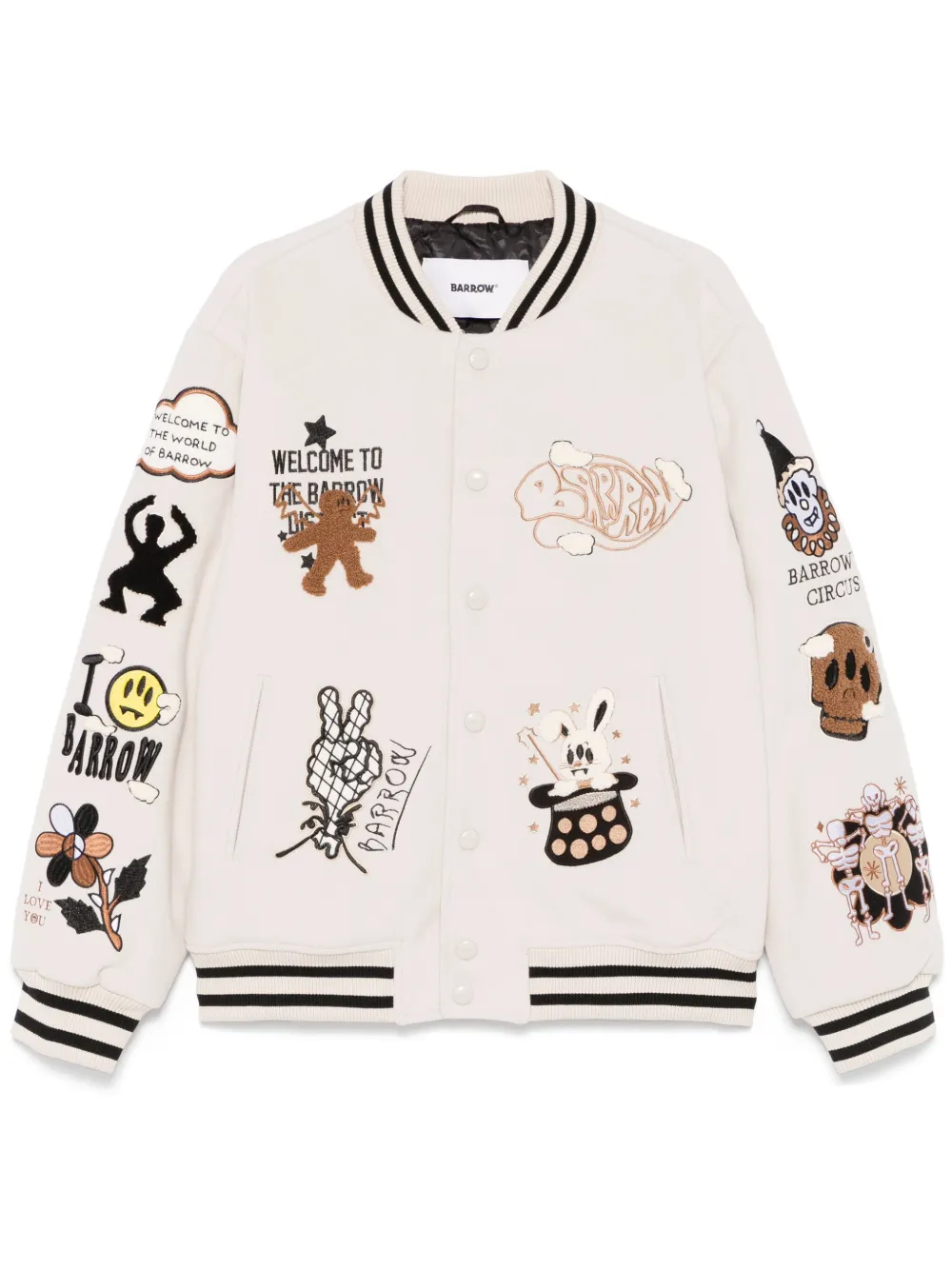BARROW embroidred college jacket | Neutrals | Image 1