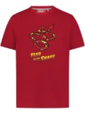 Mostly Heard Rarely Seen 8-Bit Year of the Snake cotton t-shirt - Red